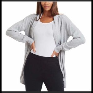 All Season Cardigan Lightweight Knit Open Front Soft Gray Ella Moss Grey Sweater